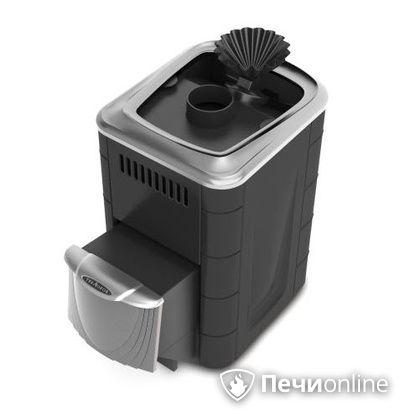 Дровяная банная печь TMF Гейзер Мини 2016 Carbon закрытая каменка нержавеющая дверь антрацит в Реже